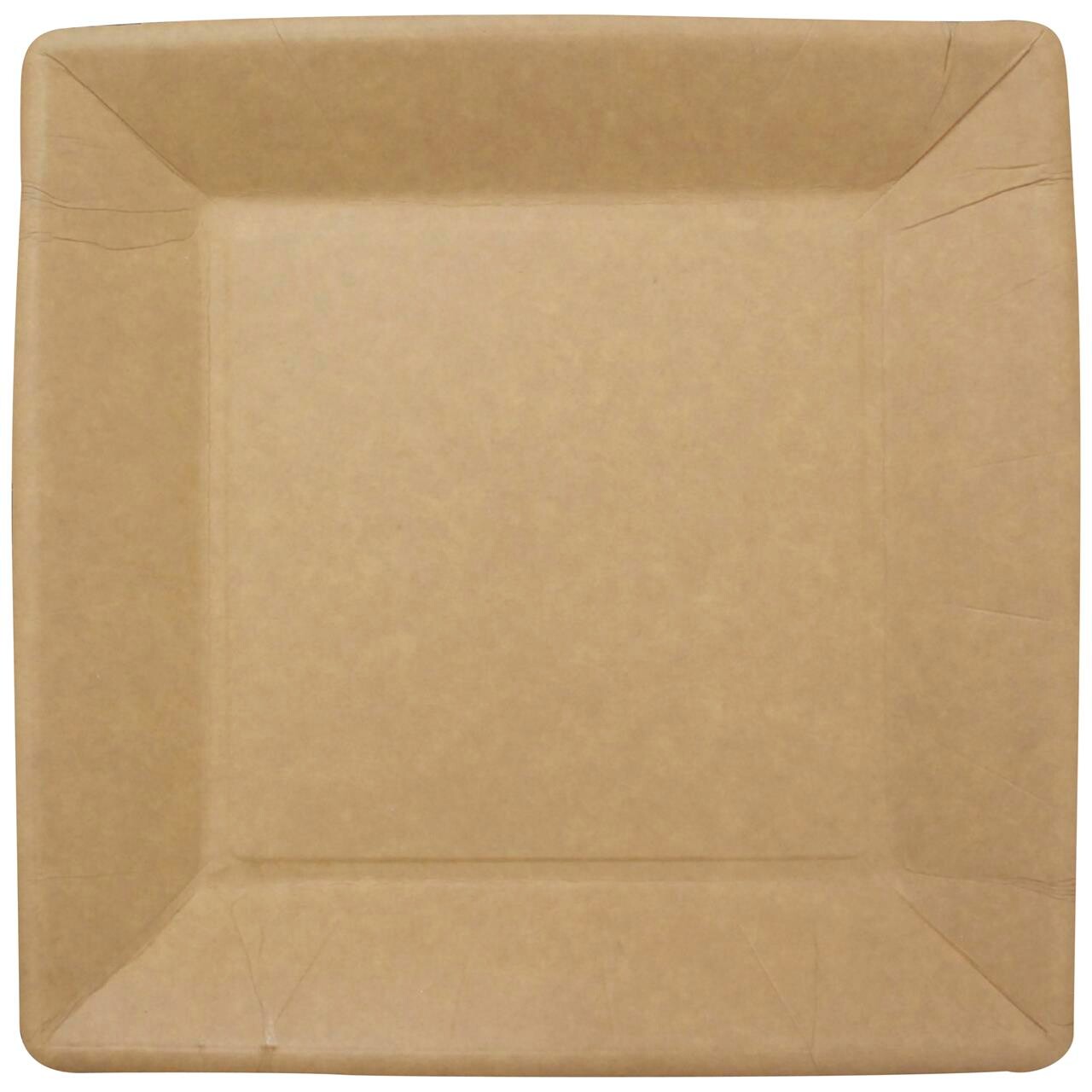 Tallerken frokost pap 23x23cm, brun 50stk/pak