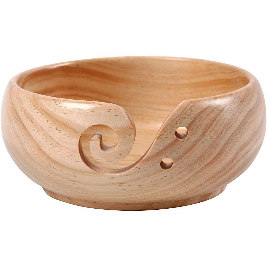 Garnskål, diam. 15 cm, H: 7,5 cm, fyr, 1stk. billede