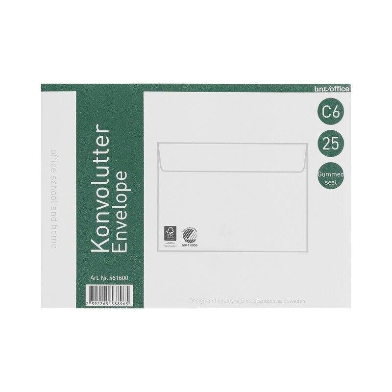 Kuverter C6 70g. 114x162mm 25stk/pak billede
