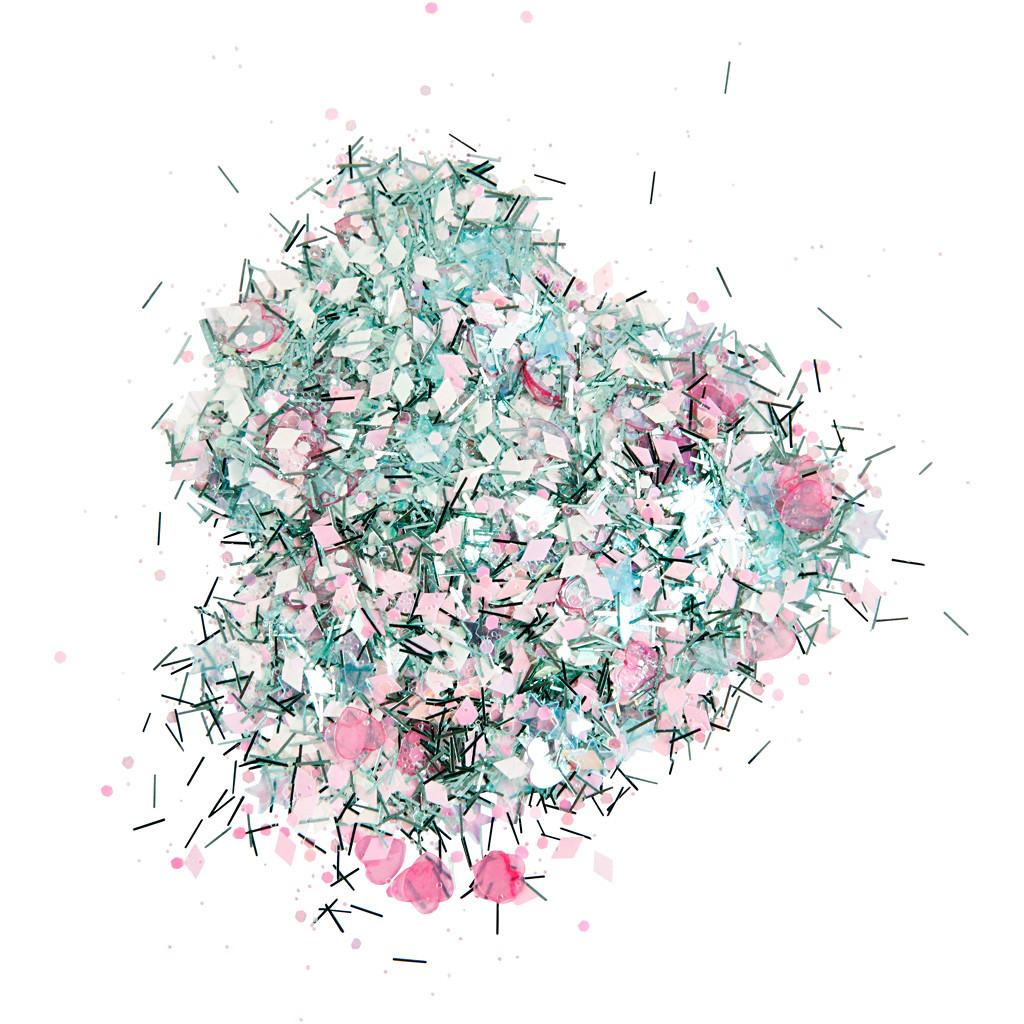 Glitter og pailletter, ass. farver, 170g