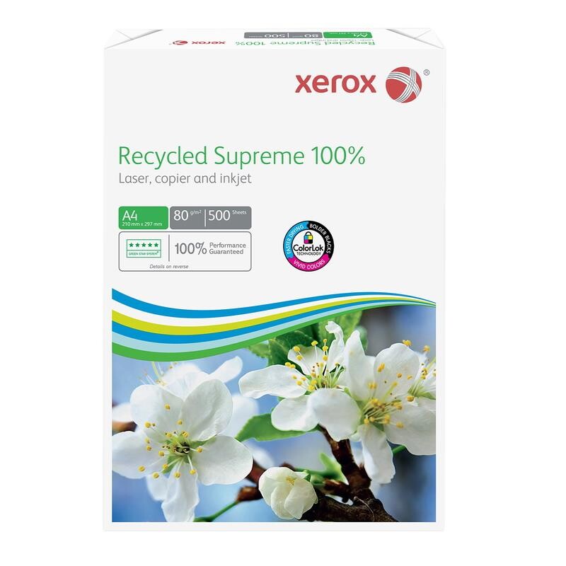 Kopipapir A4 | Xerox Recycled 100% Supreme | 80 g | 500 ark