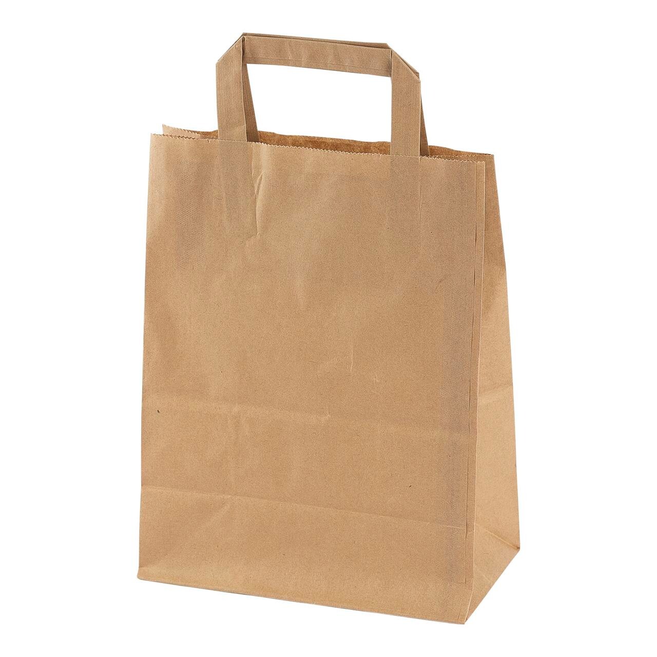 Papirsbærepose 8l brun, 70g 220/125x290mm 250stk/p