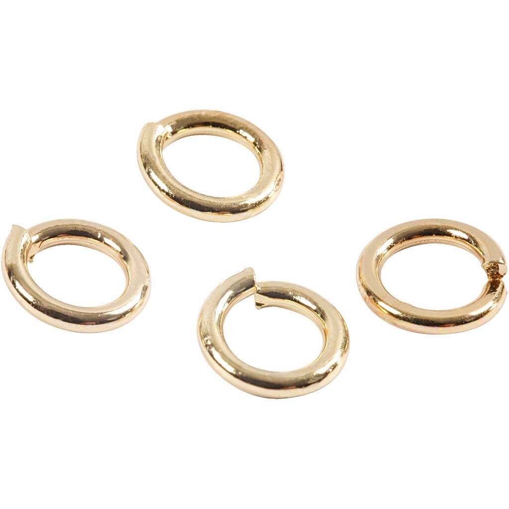 O-ringe, tykkelse 0,7 mm, indv. mål 3 mm, forgyldt billede
