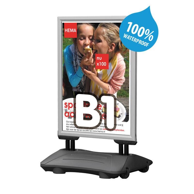 Gadeskilt Twin Light Wind-pro B1 70x100 cm