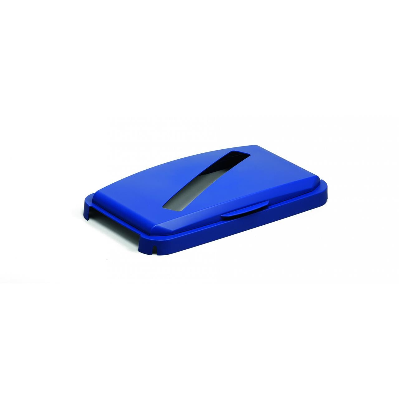 DURABIN Låg m/åbning til papir, 60L Blå billede