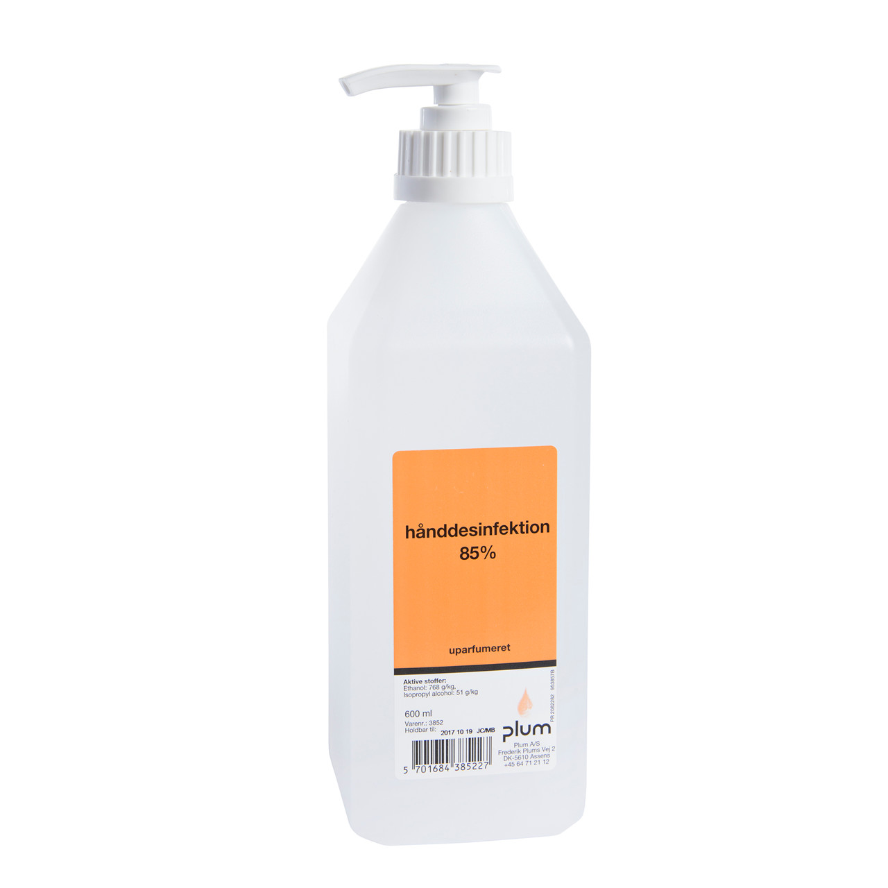 Sprit 85% flydende - 600 ml, pumpeflaske billede