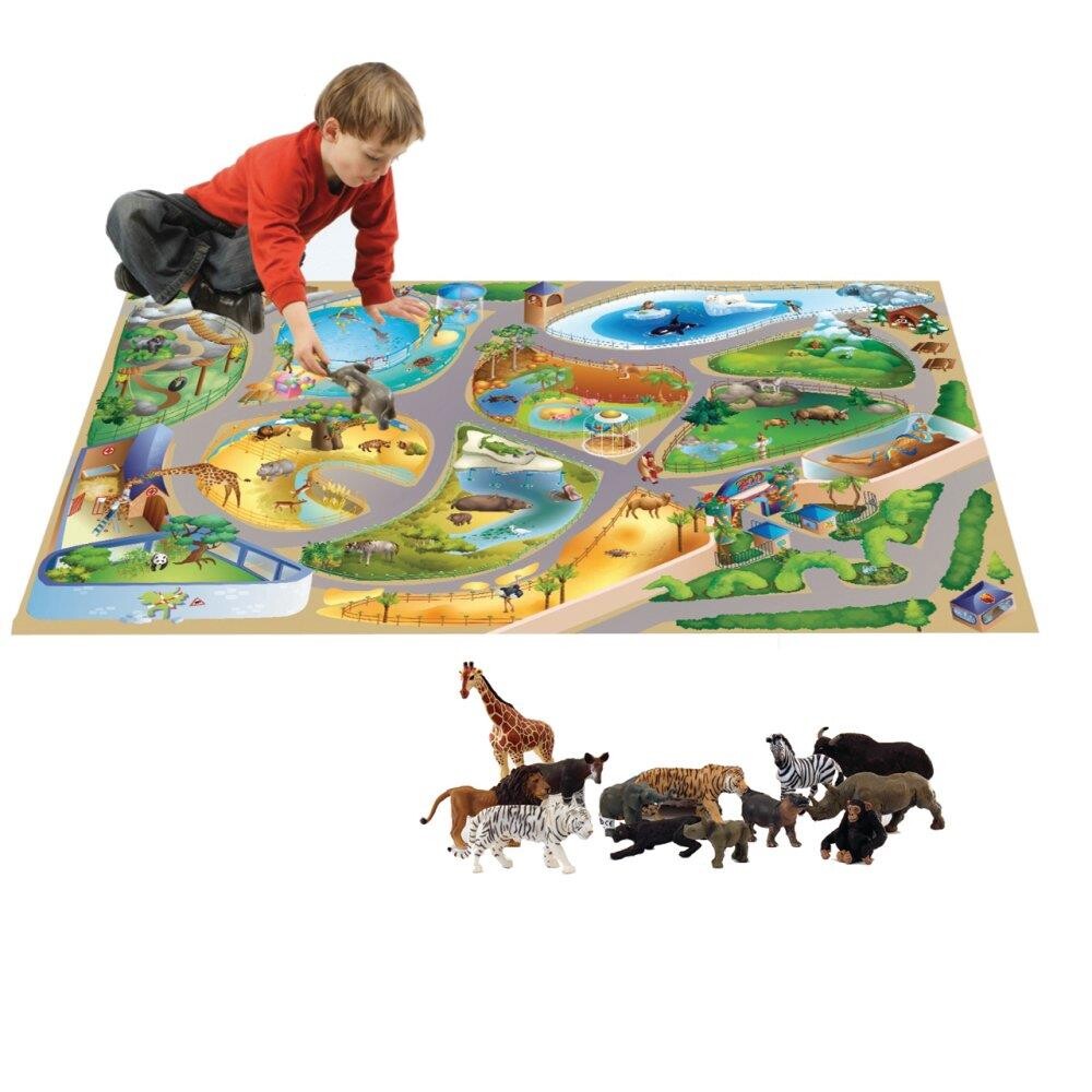Legetæppe, Zootema + 15 dyrefigurer