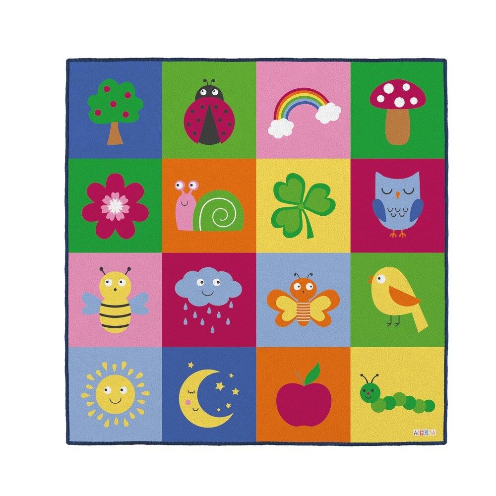 Legetæppe, Forår, 200 x 200 cm