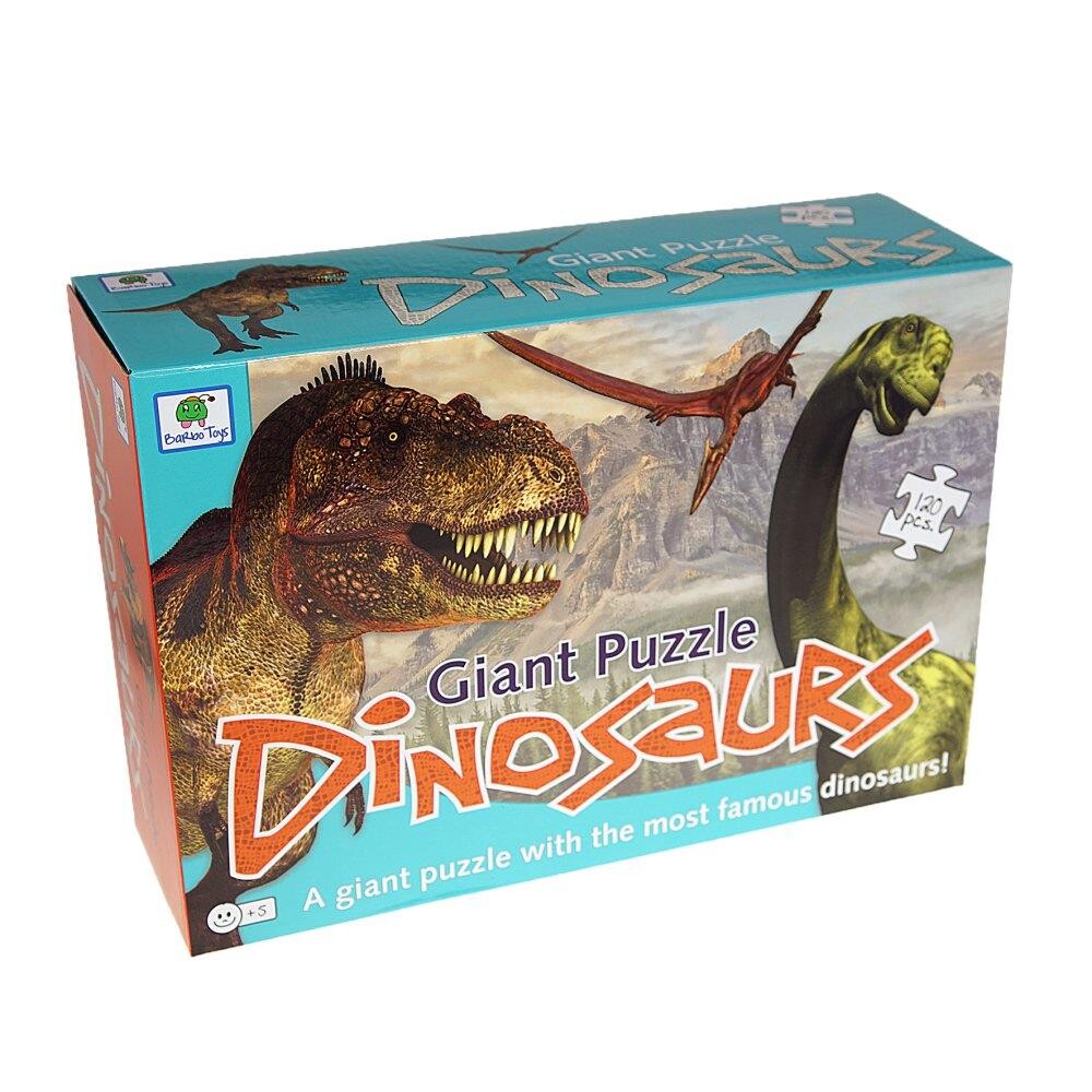 Billede af Puslespil i pap - Dinoer - 120 brikker