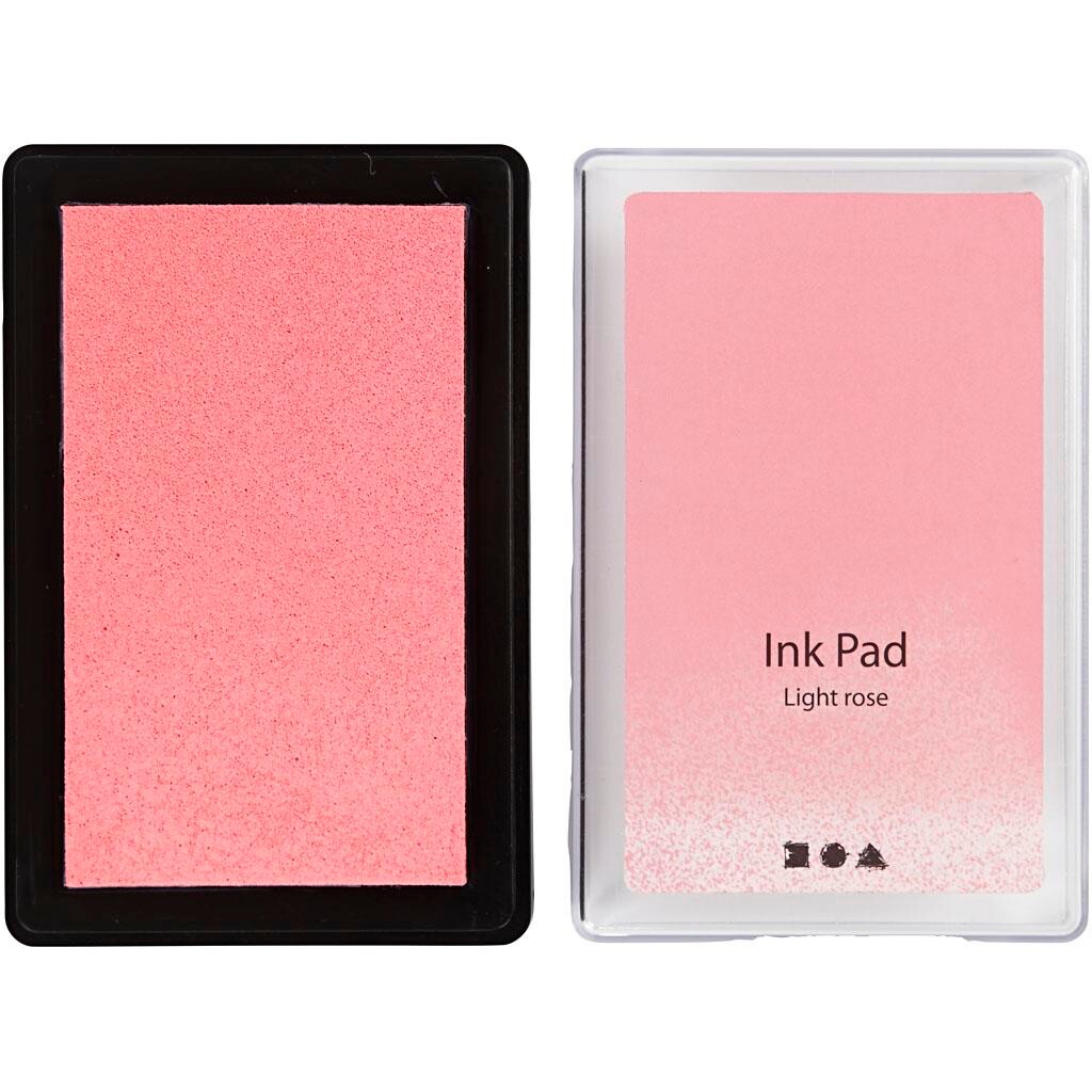 Stempelpude, lys rosa, H: 2 cm, str. 9x6 cm, 1 stk billede