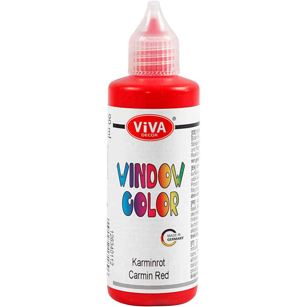 Billede af Viva Decor Window Color, karminrød, 90 ml/ 1 fl.