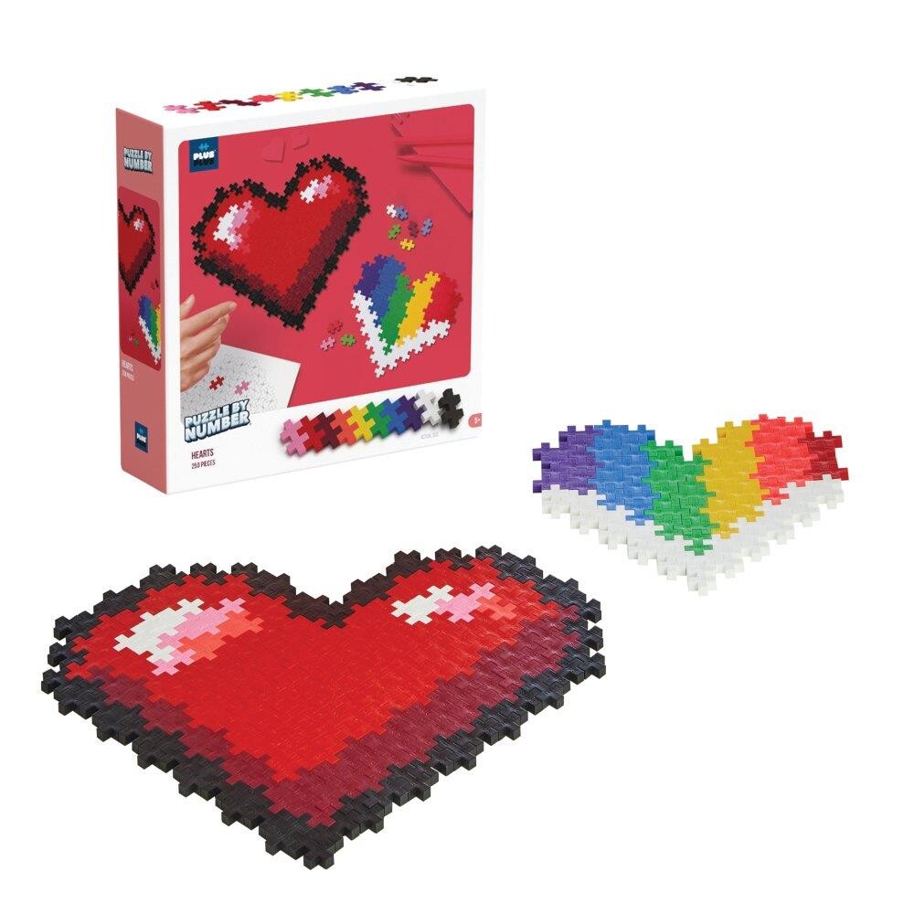 Billede af Plus-Plus Puzzle-By-Numbers Hearts
