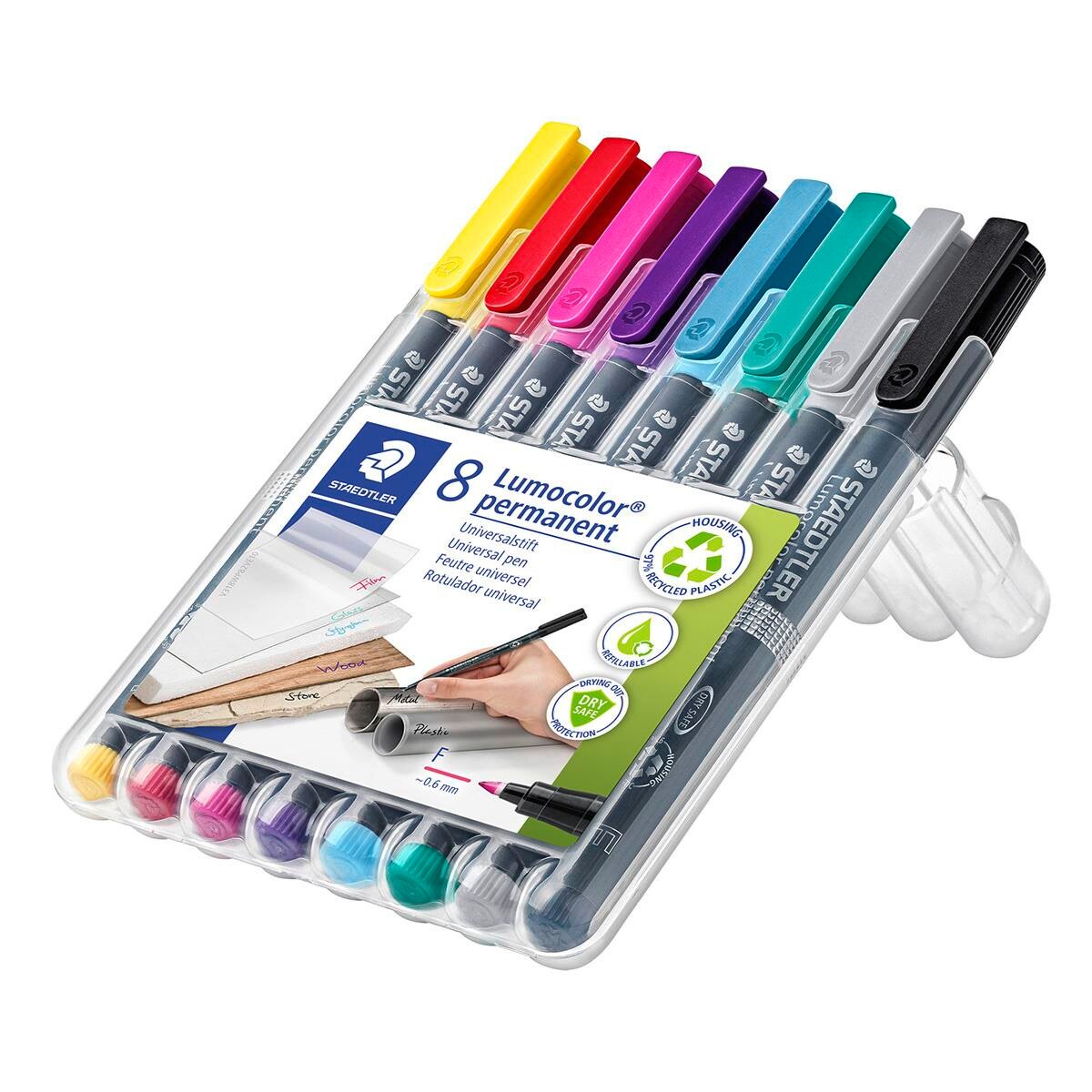 OHP-pen Lumocolor 318 perm, ass. 8stk/pak billede