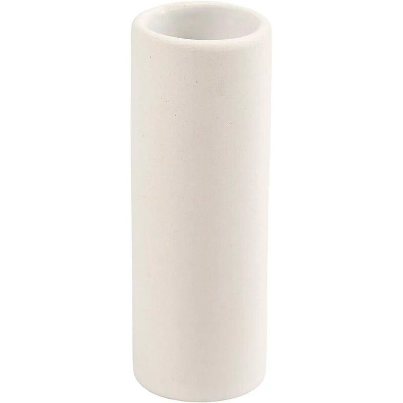 Vase, H: 11 cm, diam. 4 cm, hvid, 6 stk./ 1 pk. billede