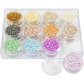 Rocaiperler, diam. 3 mm, str. 8/0 , hulstr. 0,6-1, billede