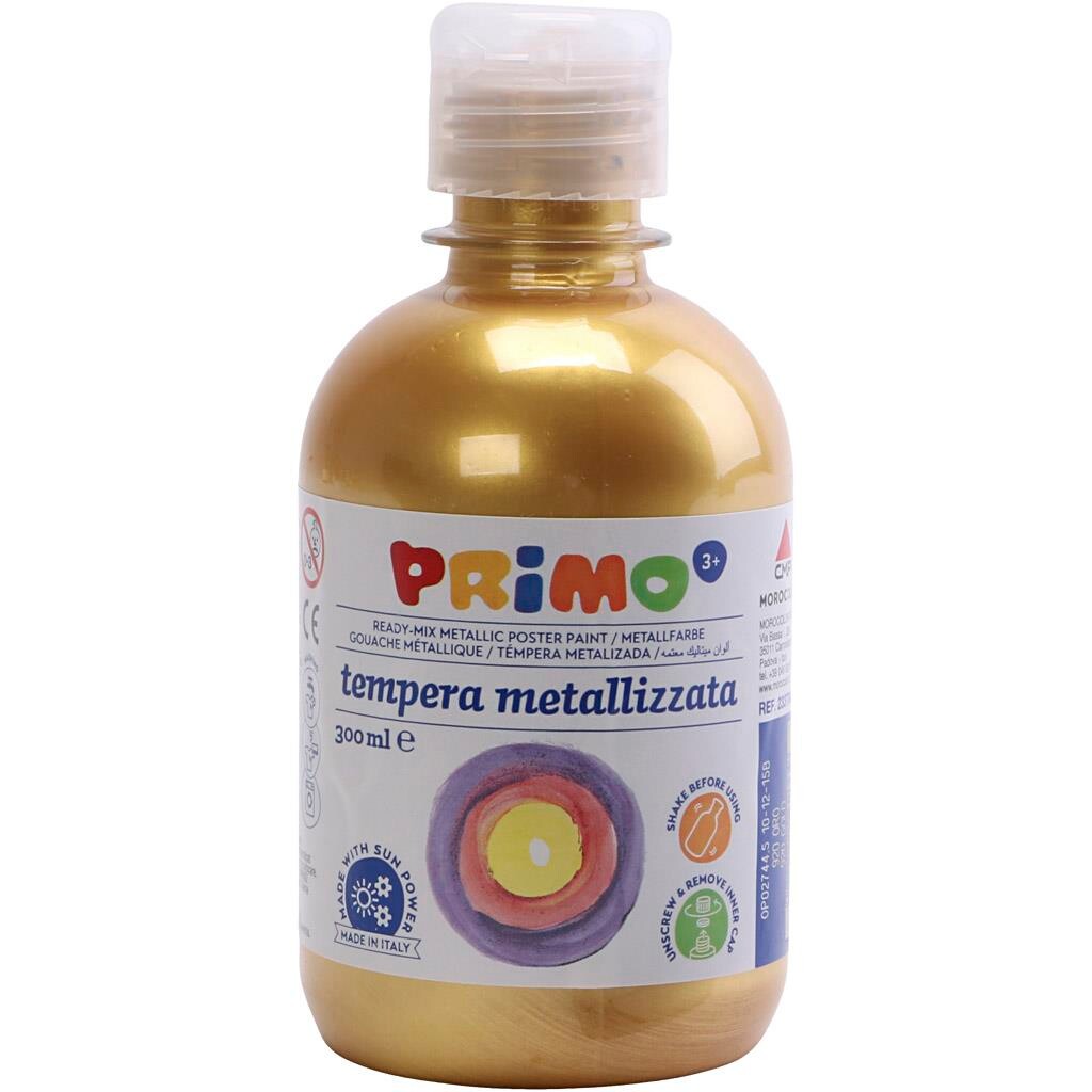 Billede af Skole temperamaling metallic, guld, 300 ml/ 1 pk.
