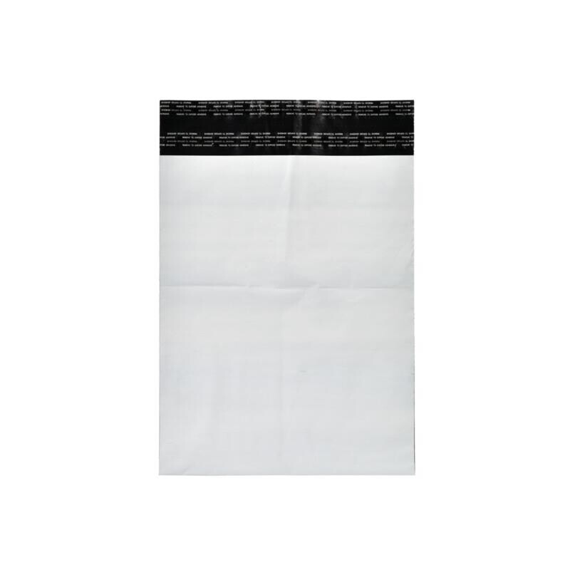 Forsendelsesposer m/limluk 550x770mm 50my hvid 100stk