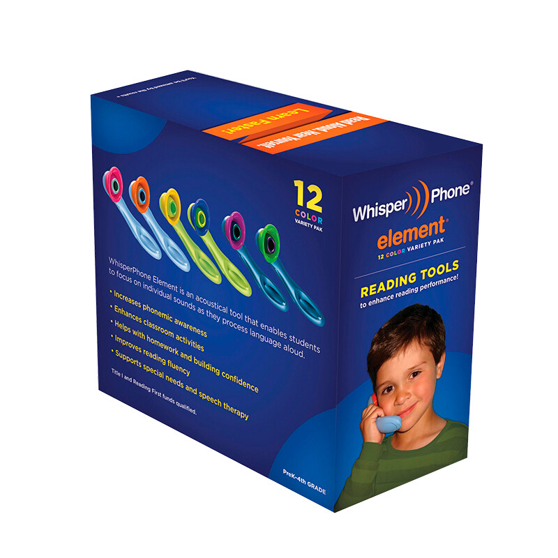 WhisperPhone, ass. farver, klassesæt med 12 stk.