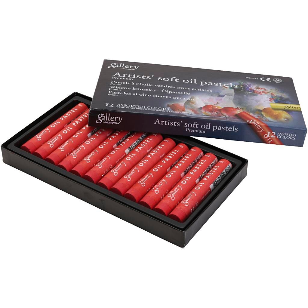 gallery oliepastelkridt, L: 7 cm, diam. 11 mm, ska billede