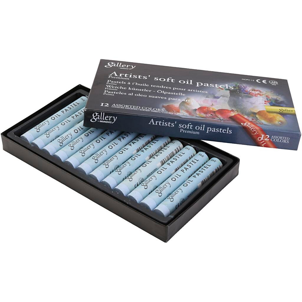 gallery oliepastelkridt, L: 7 cm, diam. 11 mm, lys billede