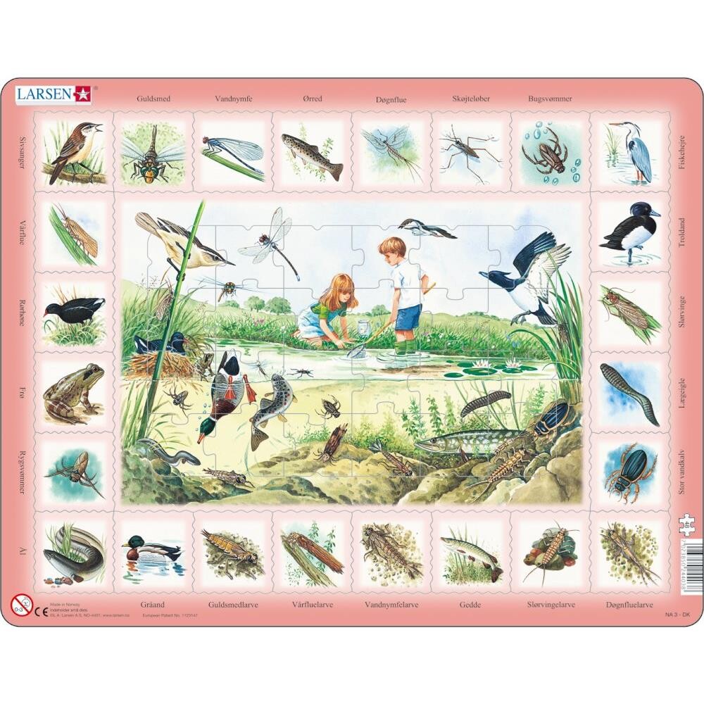 Puslespil i pap - Ved Søen - 48 brikker billede