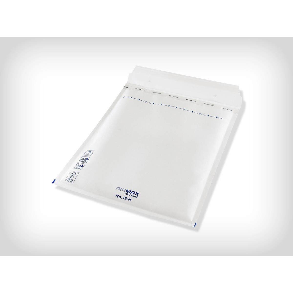 Airmax No. 18/H Boblepose 290x370mm indv. 265x360mm hvid 100stk/pak