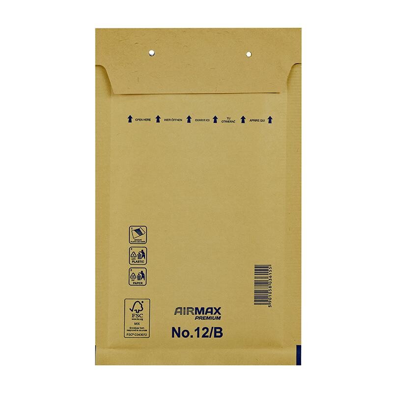 Boblepose Airmax 140x225mm brun No. 12/B indv. 120x215mm 200stk. billede