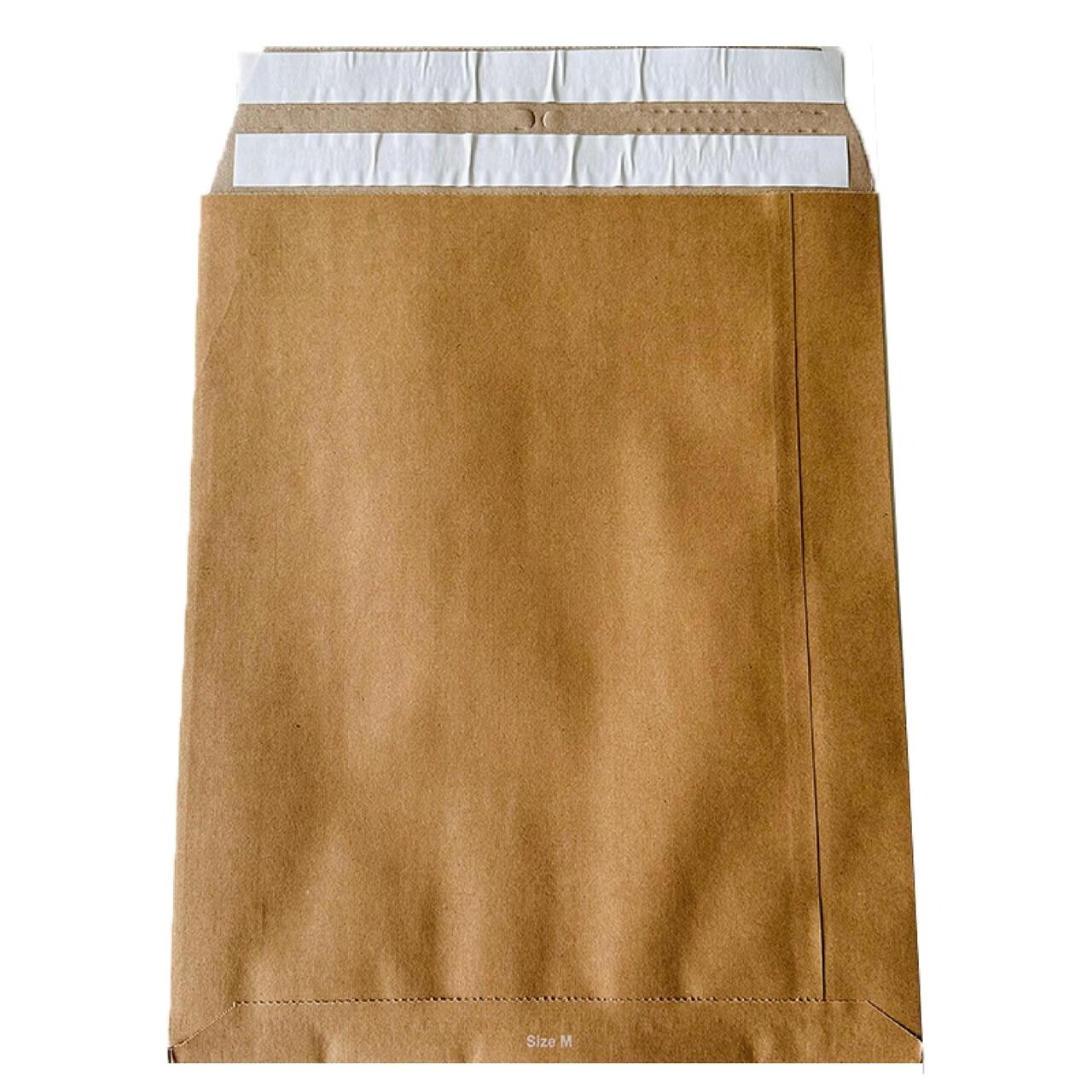 Papir E-handelspose m/genluk 380x480x80mm 120 gram, 200 stk.