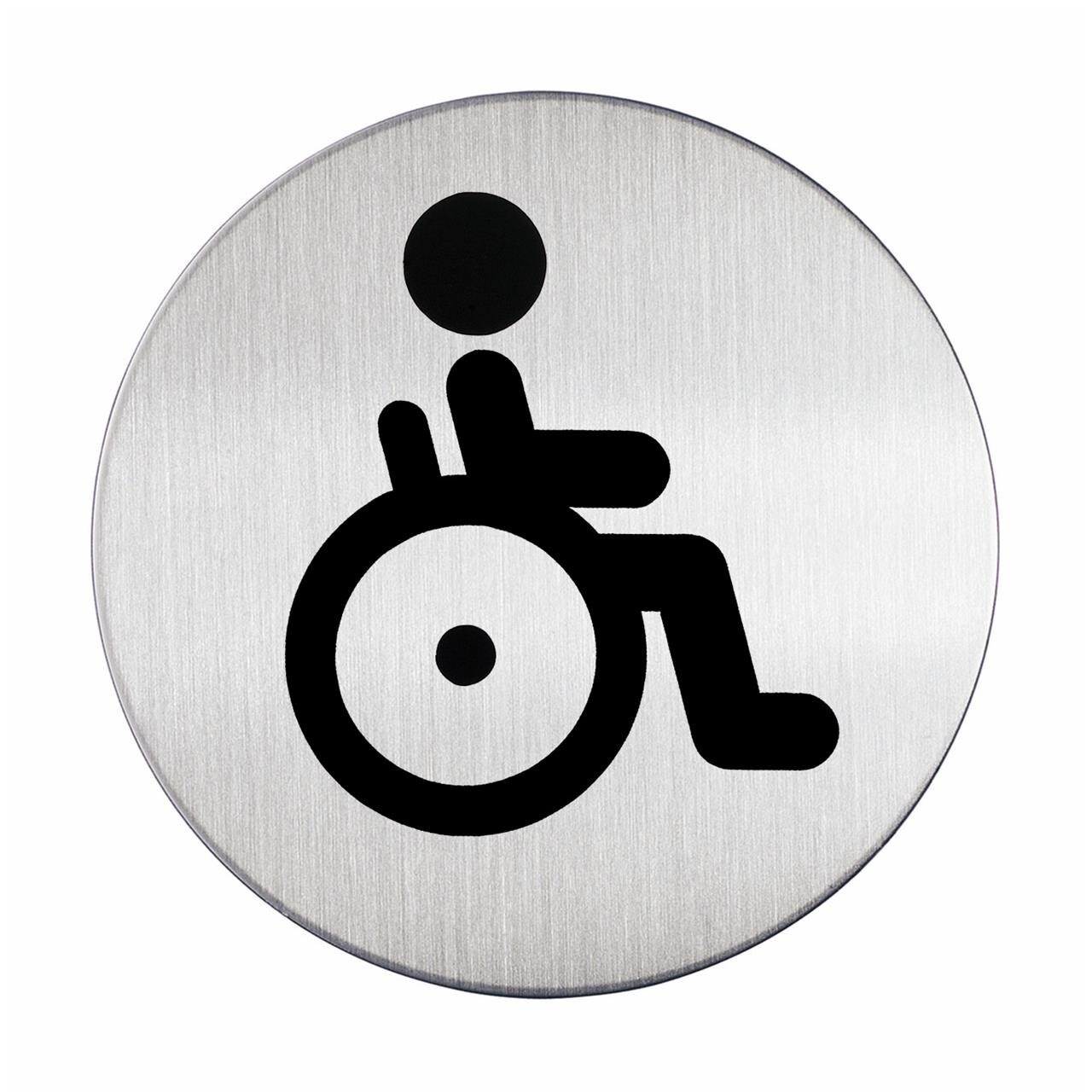 Skilt Handicap Toilet, Rustfrit Stål