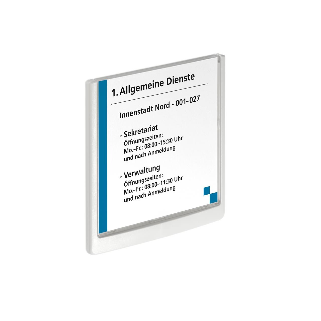 Durable Click Sign dørskilt 149x148,5mm hvid