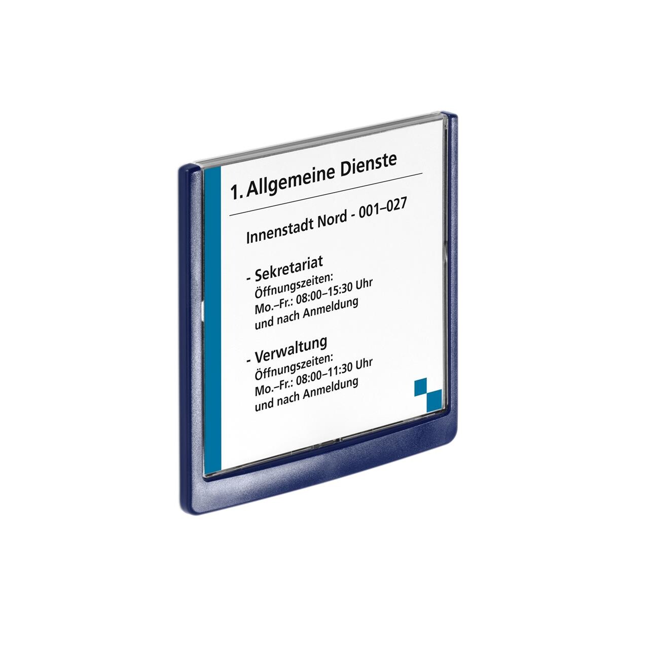 Durable Click Sign dørskilt 149x148,5mm blå