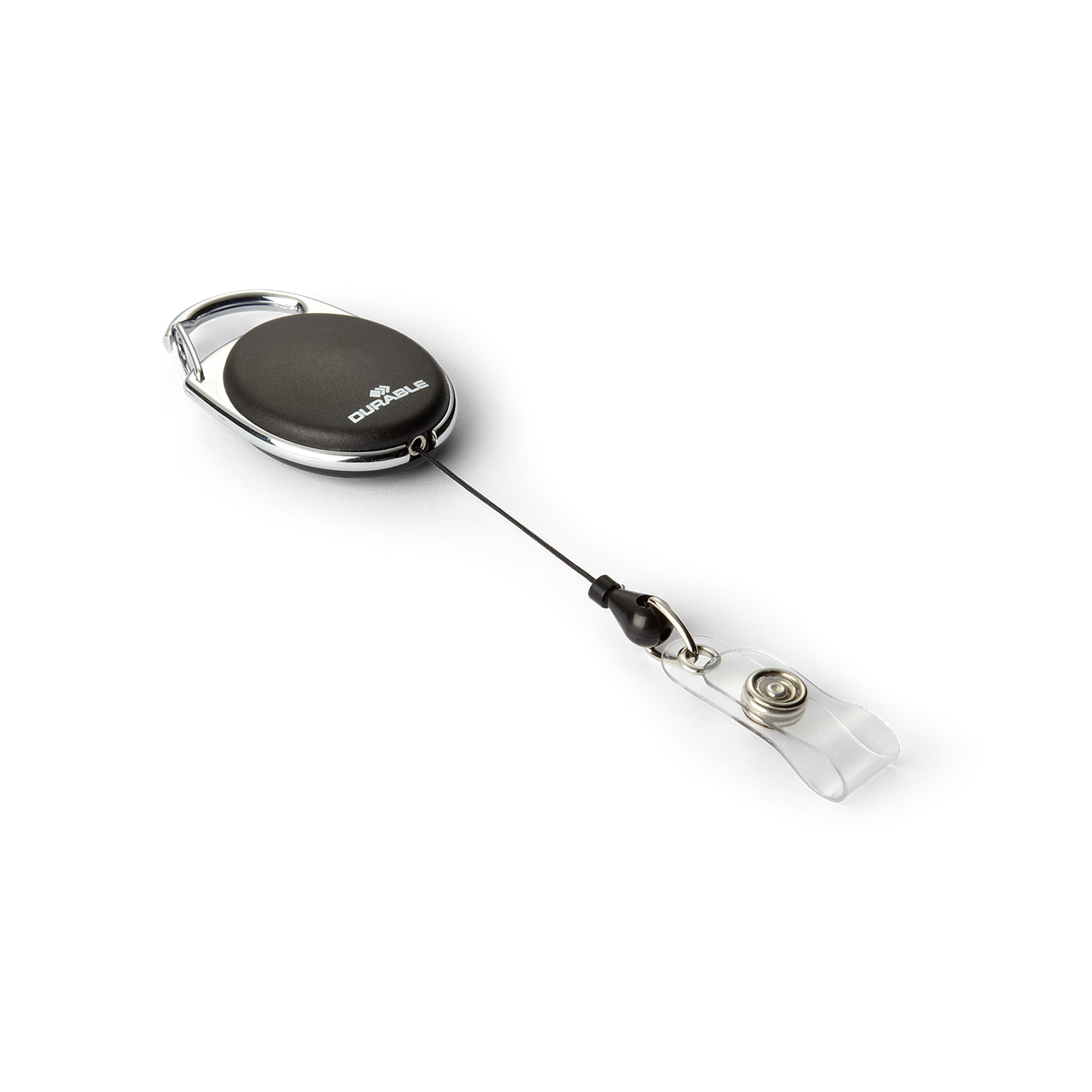 Durable Yoyo-holder m/plaststrop og trykknap 80 cm 10-pak - Sort