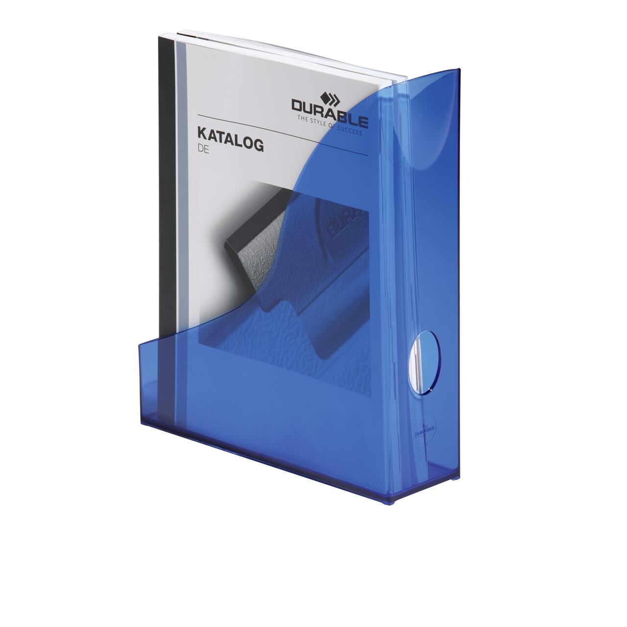 Tidsskriftholder A4, transperant blå