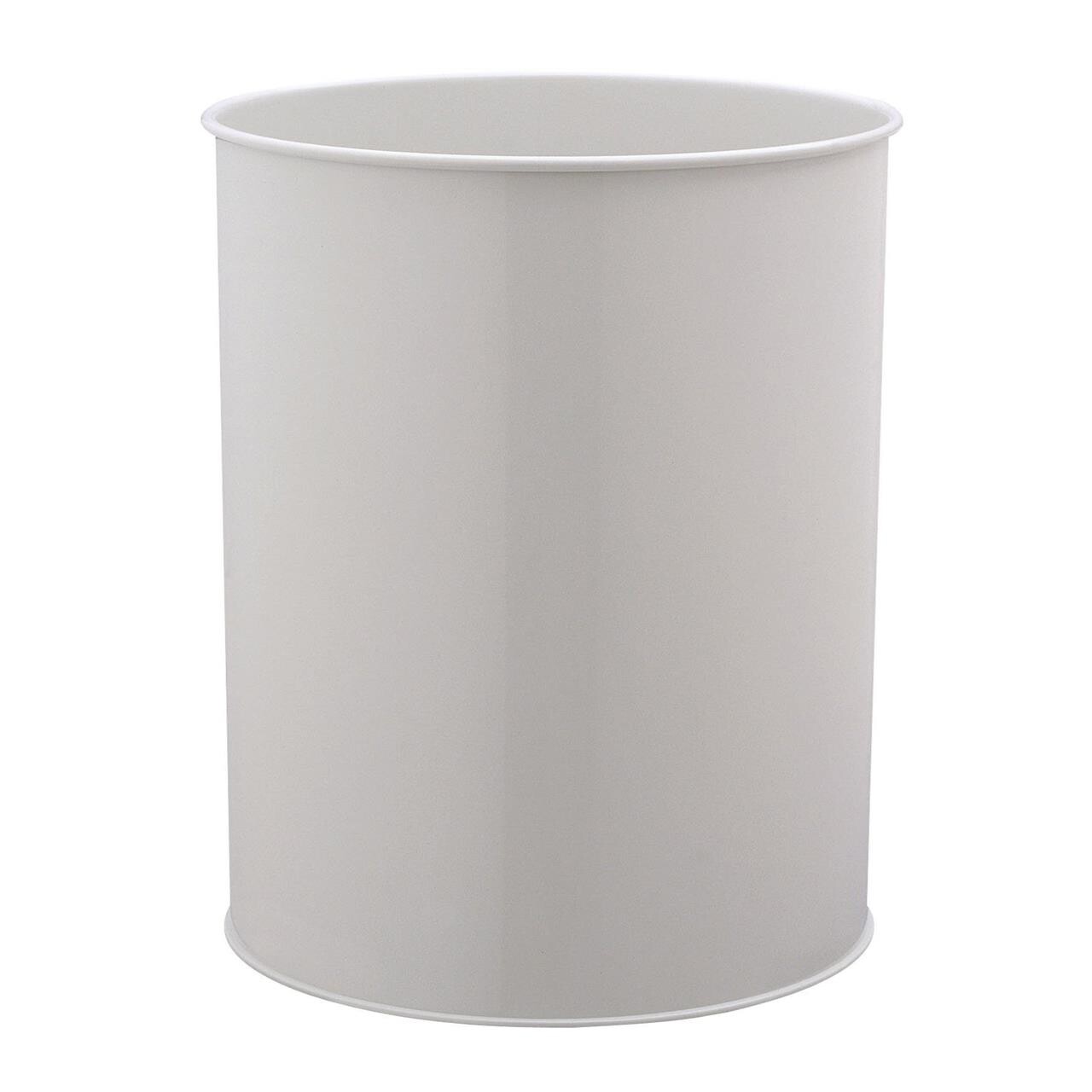 Papirkurv metal rundt 15L, grå