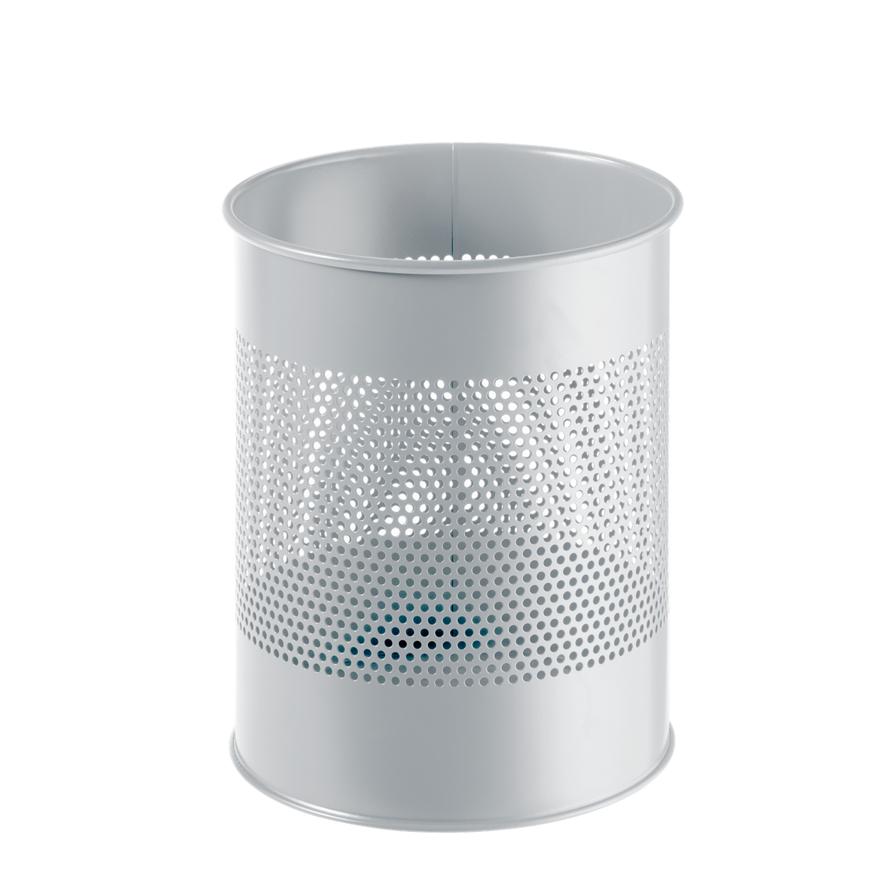 Papirkurv metal rundt 15L 165mm, grå