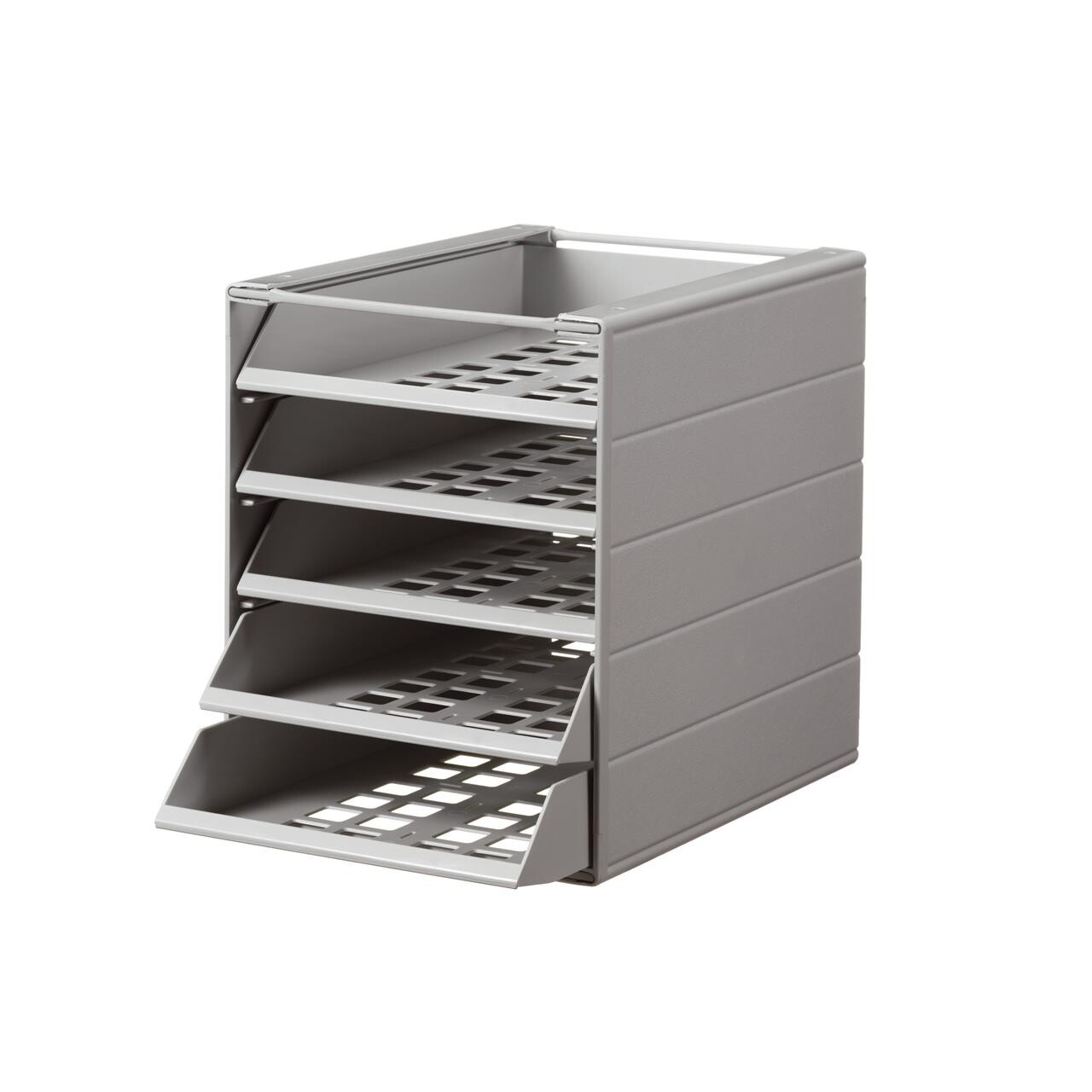 Skuffekabinet med 5 bakker C4 format, grå billede