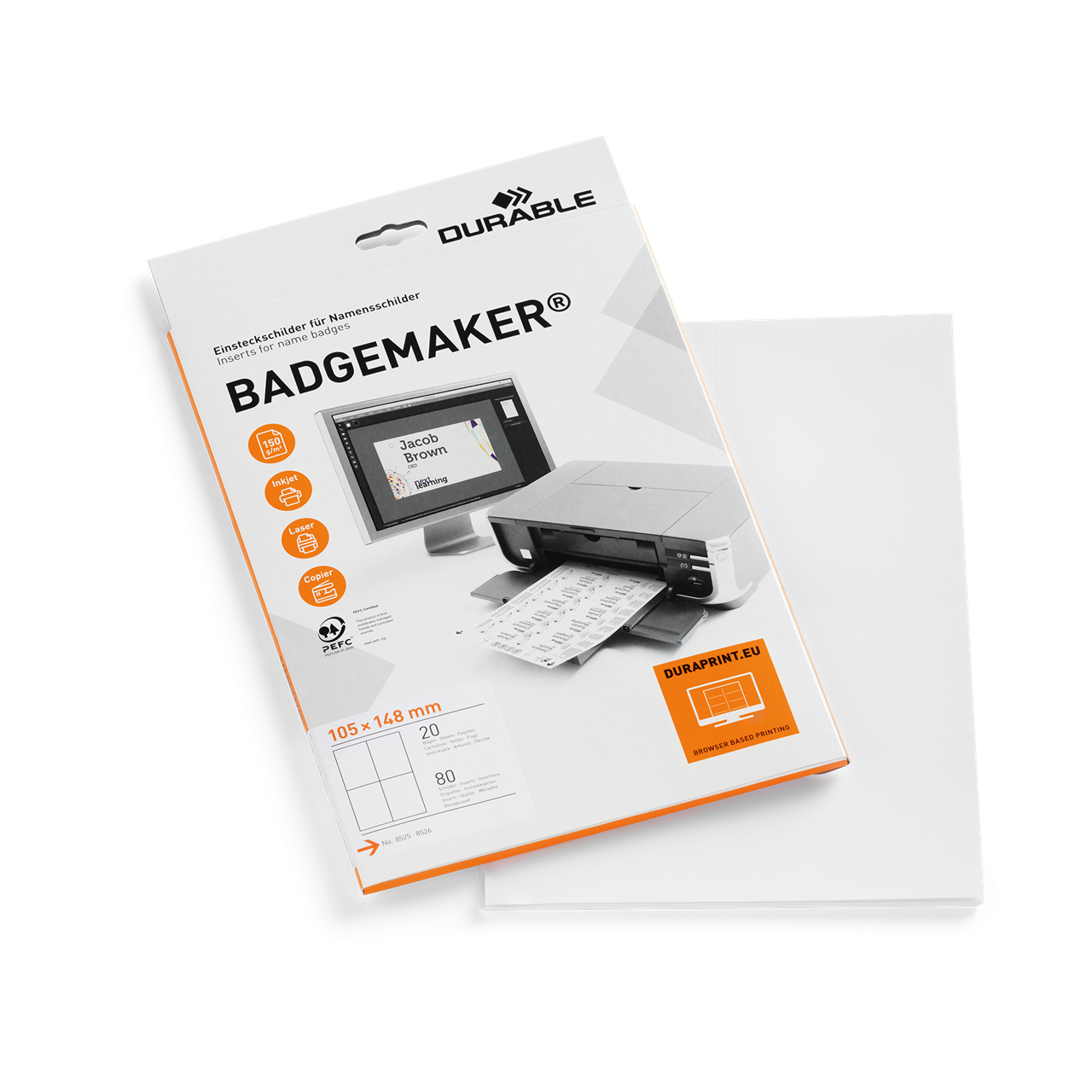 Indstiksark tilnavneskilt A6 150 g 105x148 billede