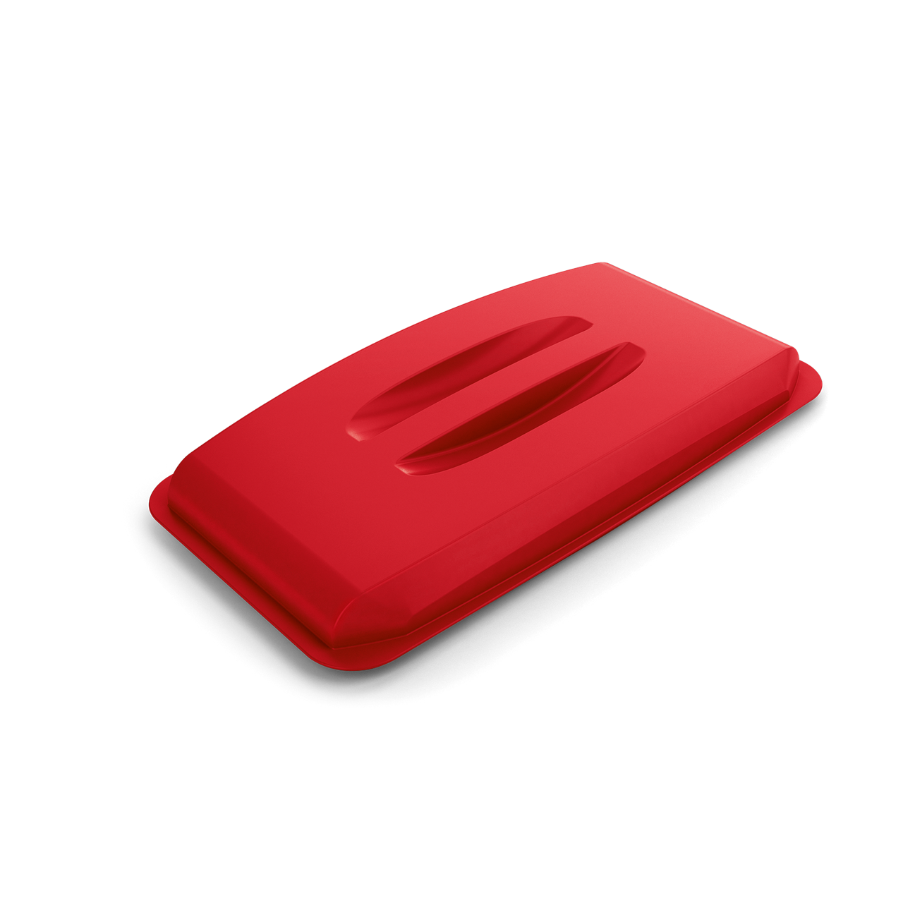 Låg til 60L beholder L50xB27xH57.5cm. Plast Rød,stk