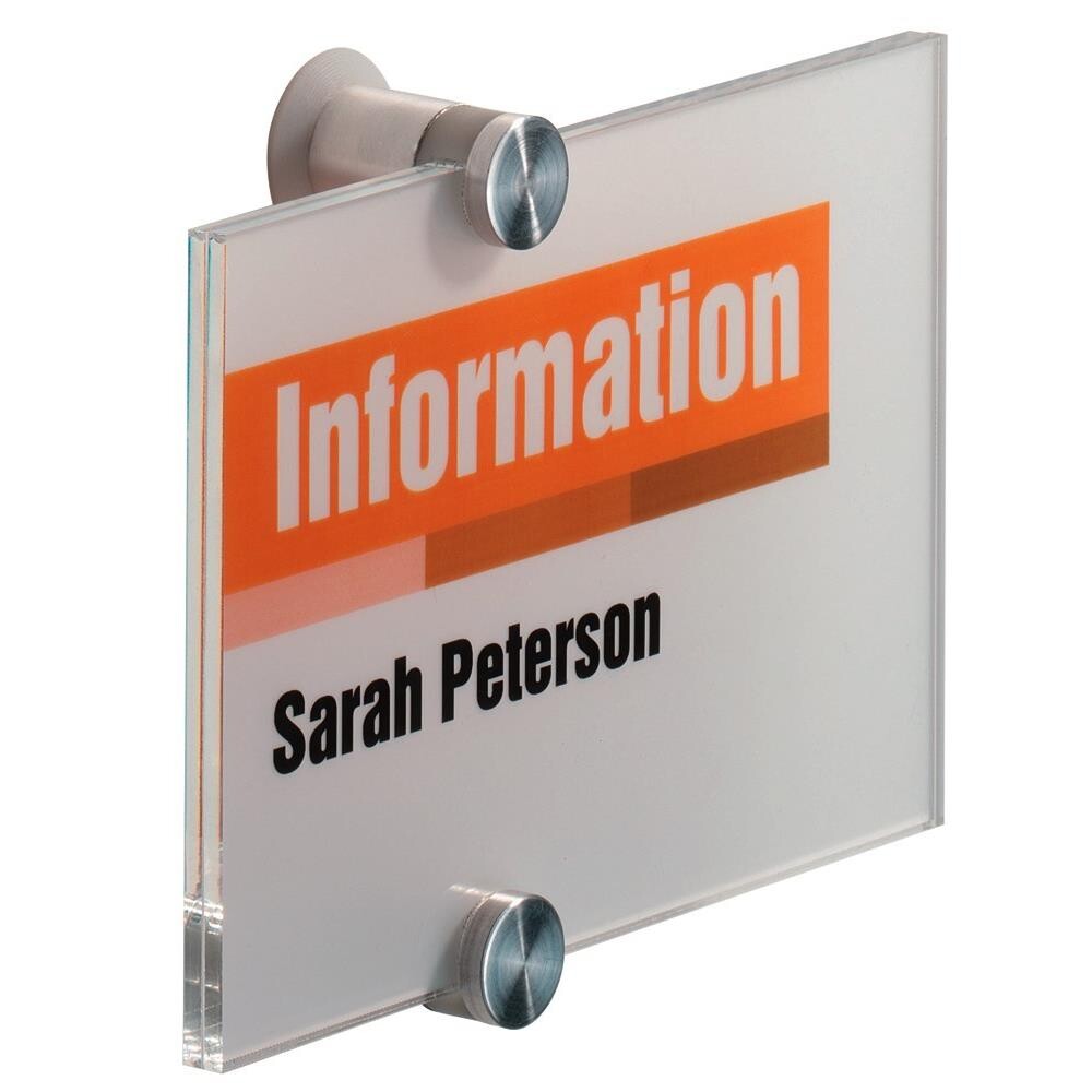 Durable CRYSTAL SIGN dørskilt i størrelsen 148x105 mm i farven transparent