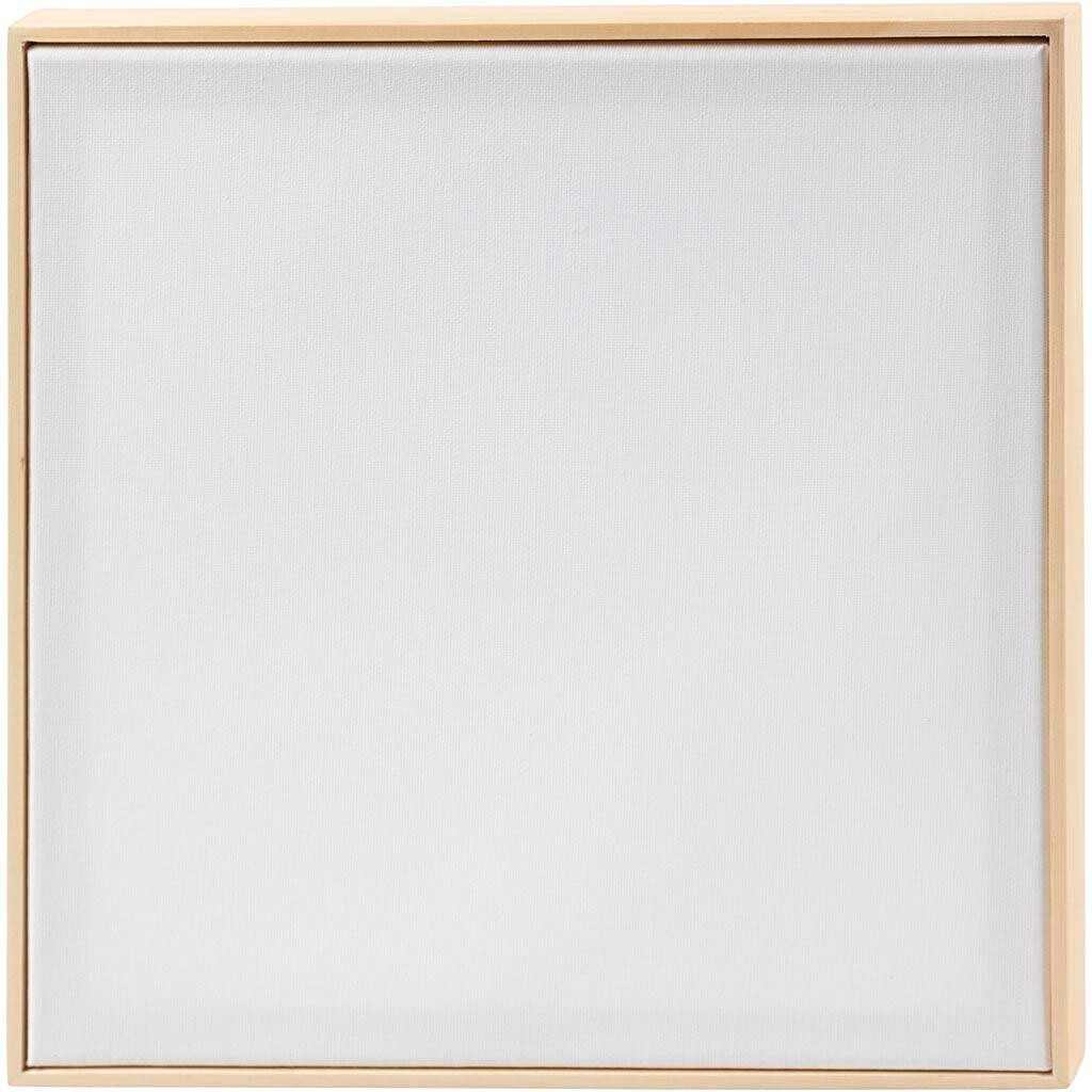 Malerlærred med træramme, str. 30x30 cm, 280 g, hv