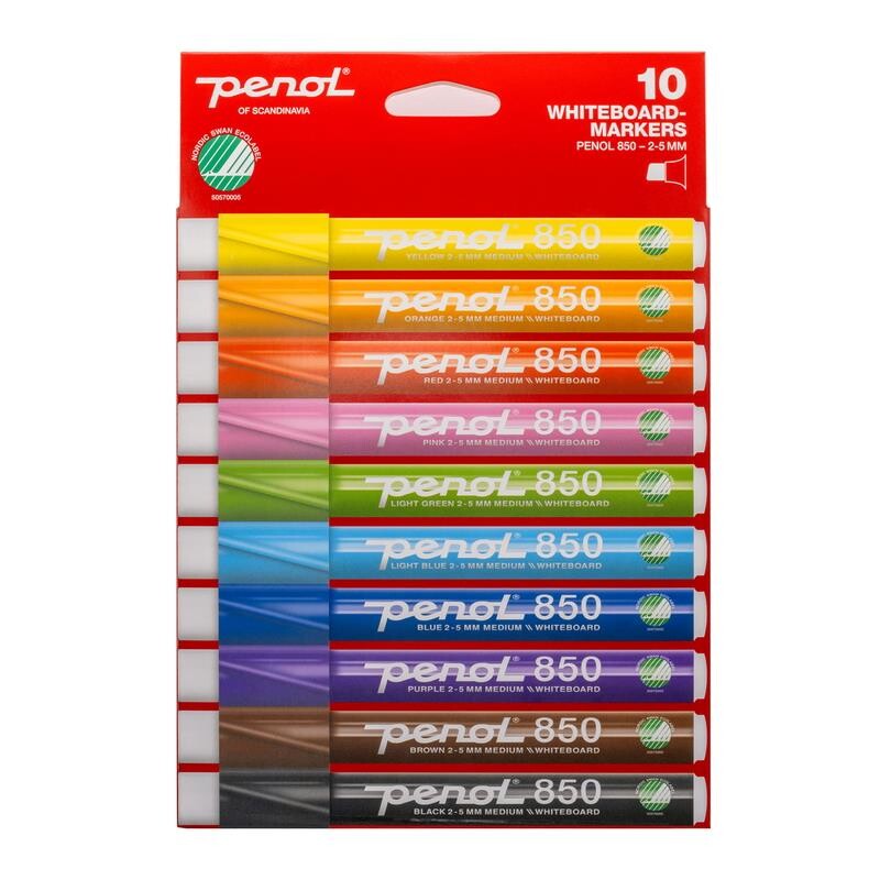Penol 850 Whiteboardmarker 2-5 mm. 10 stk. ass.