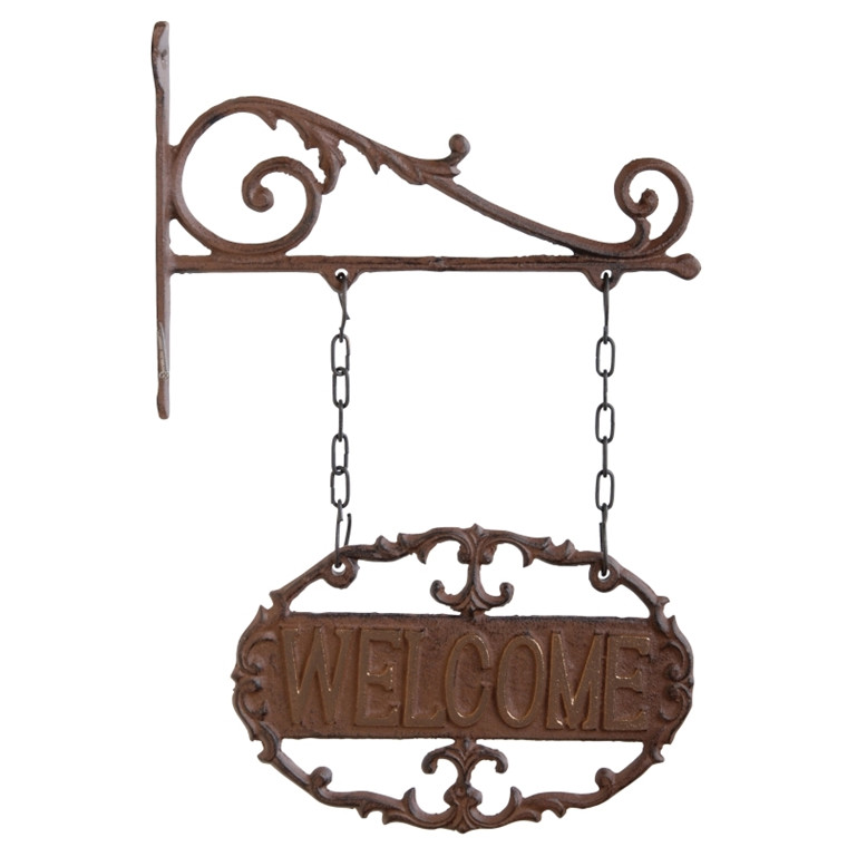 Vægskilt, "welcome 23 x 3,8 x 34 cm
