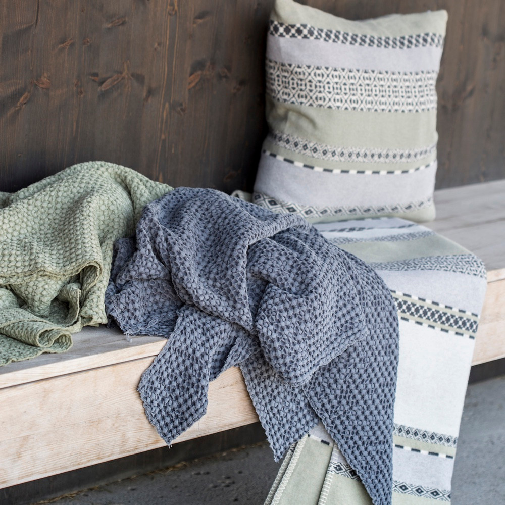 David Fussenegger plaid Vigo Weave grey 140x200