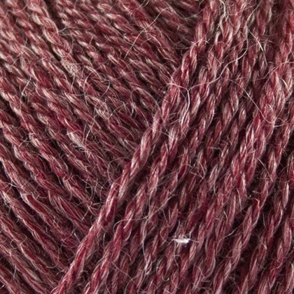 No.3 Organic Wool+Nettles, mørk rød