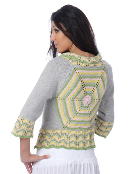 Stribet hexagon cardi