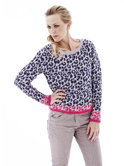 Bluse med leopardmønster