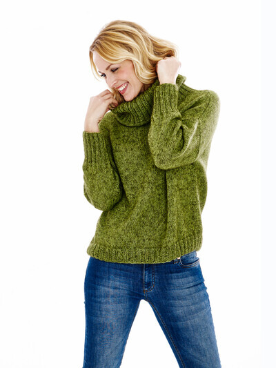 Sweater/Sweatervest med stor krave - PDF