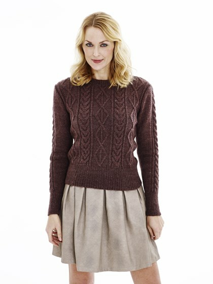 Alpaca Sweater med irske snoninger