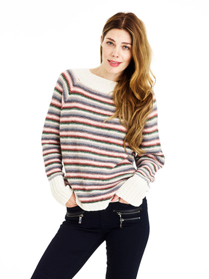 Stribet oversize sweater