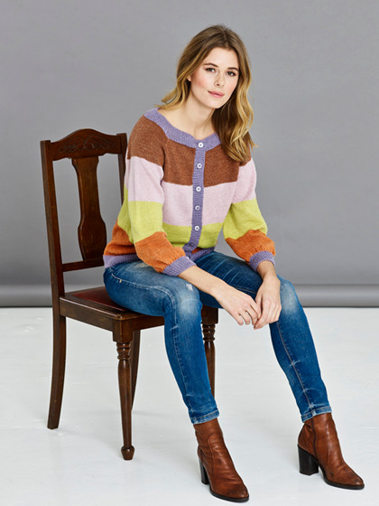 BREDSTRIBET CARDIGAN